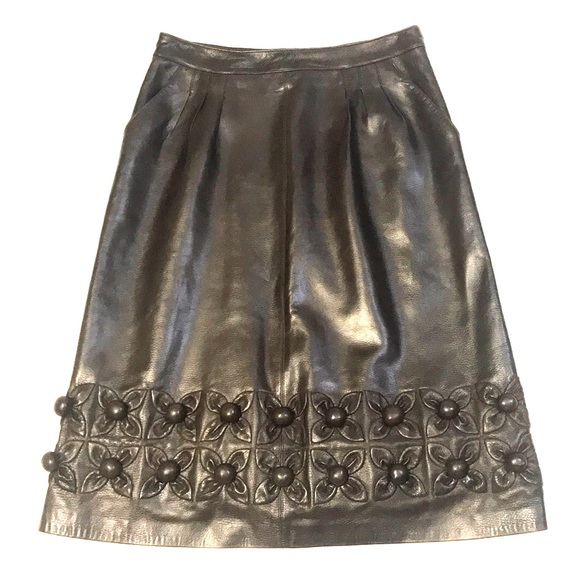 Oscar de la Renta Dresses & Skirts - SOLD🎈OSCAR DE LA RENTA Lamb Skin Skirt